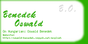 benedek oswald business card